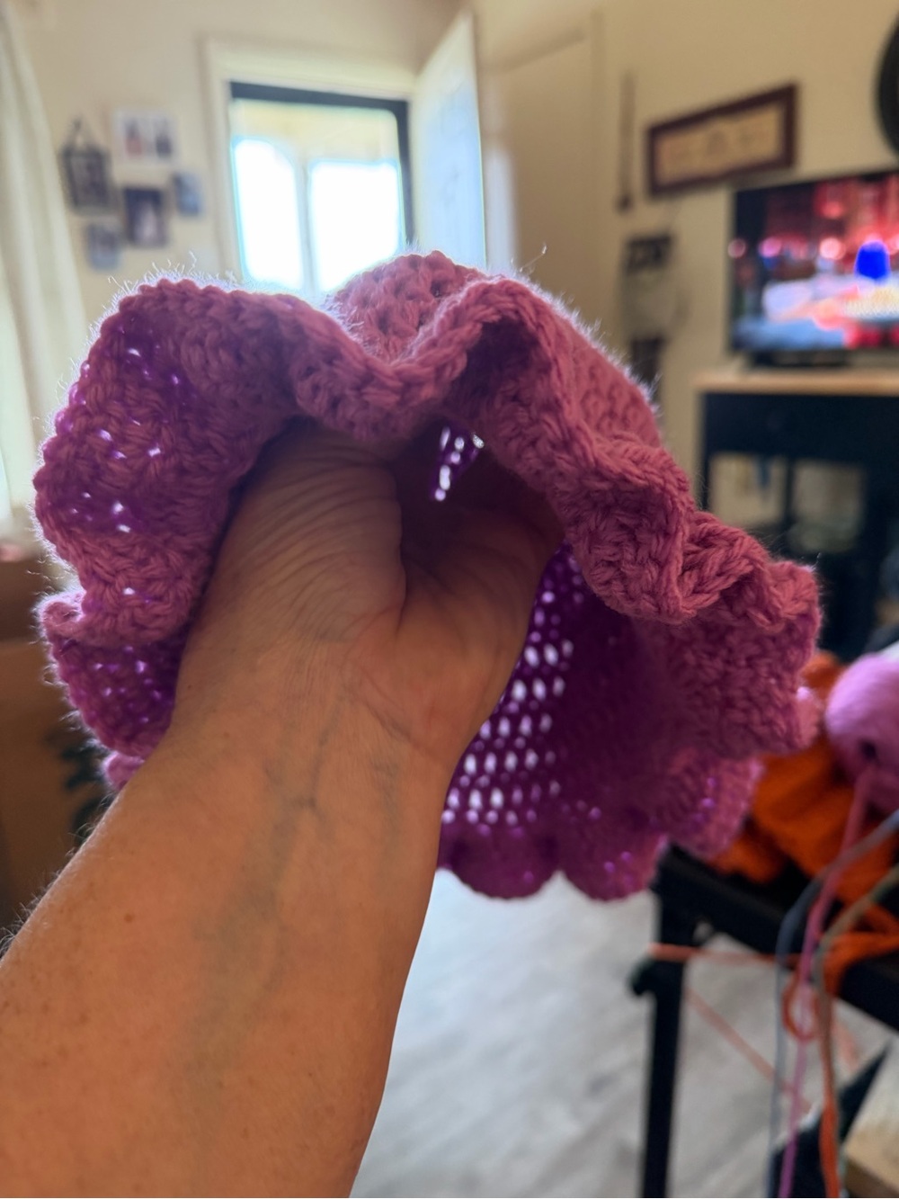 2 Handmade Crochet Ruffle Hat - - Picture 2 of 7